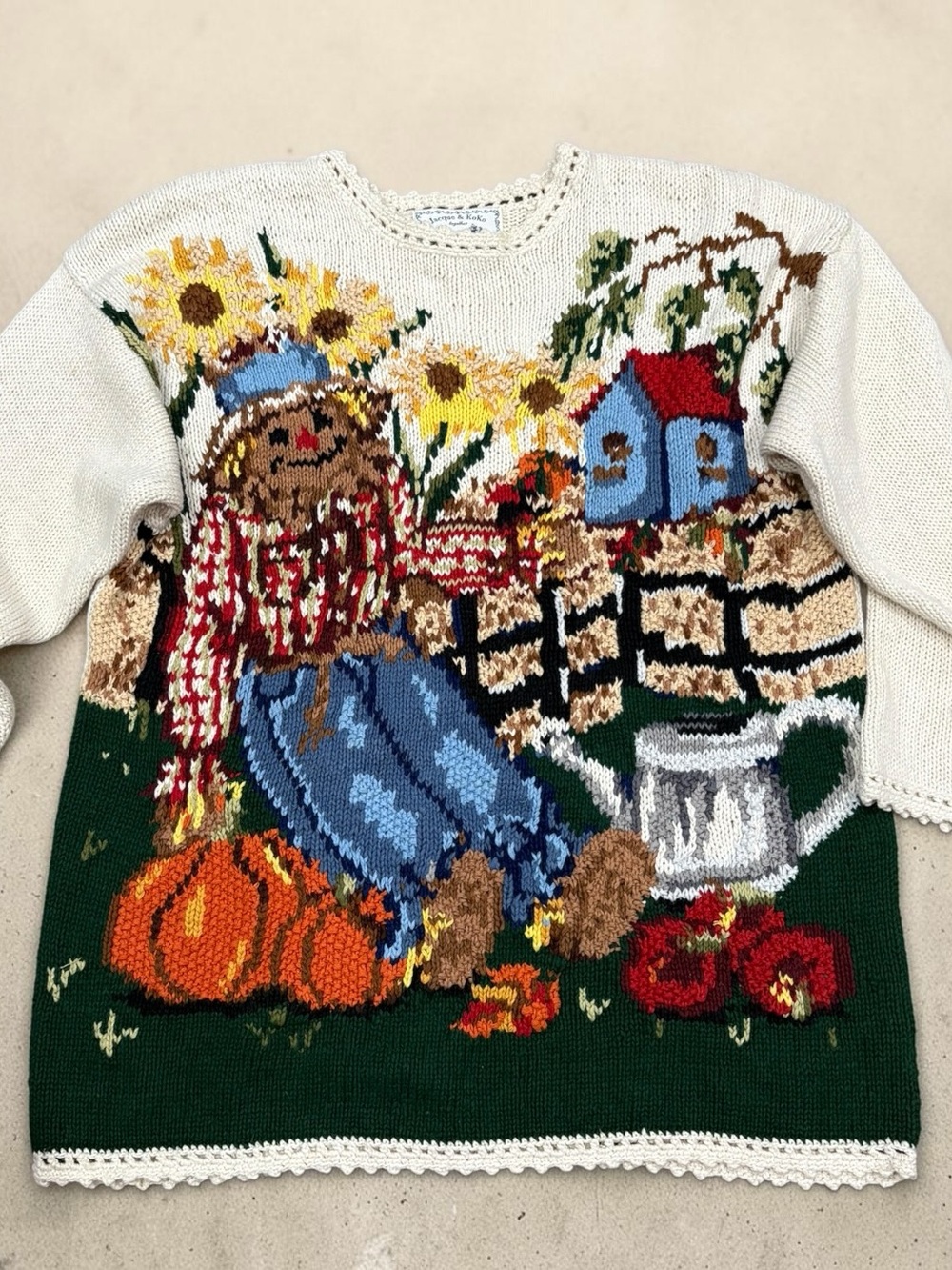 Vintage Jacque & Koko Harvest Scene Sweater 14/16 Fall Grandmacore PRESALE